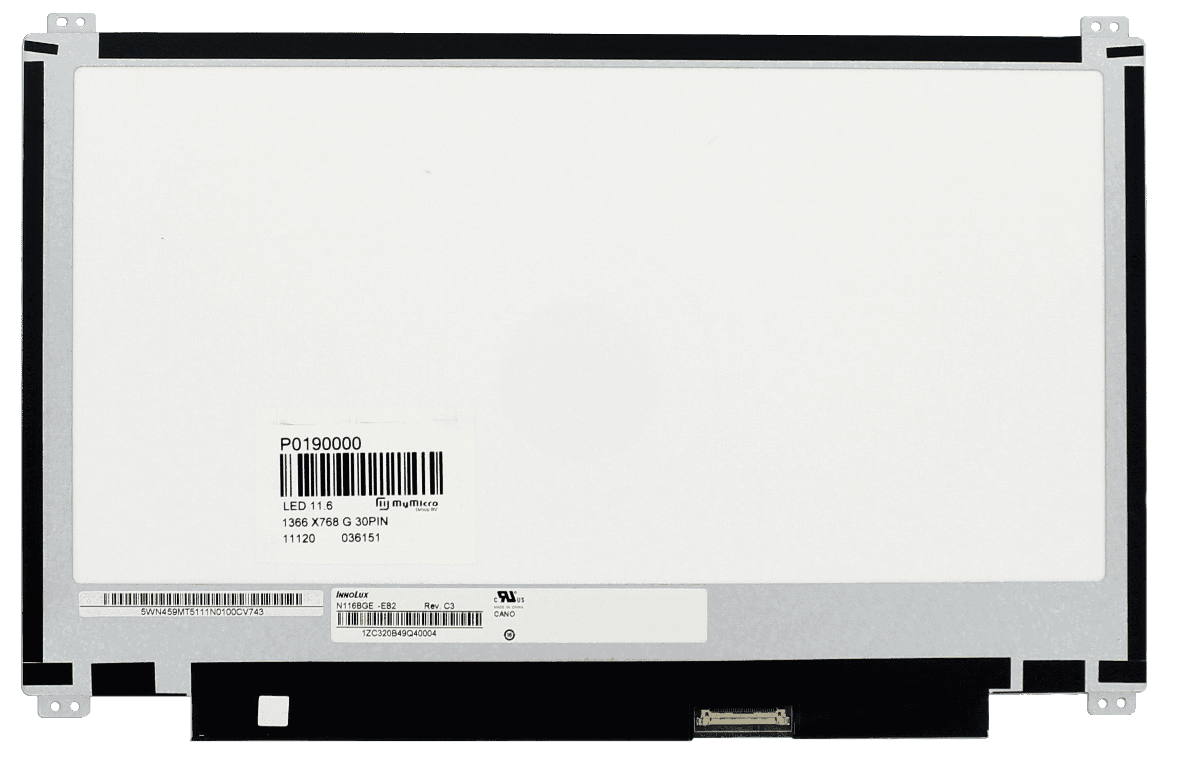 LCD Display 11.6inch 1366x768 WXGAHD Glänzend (LED)