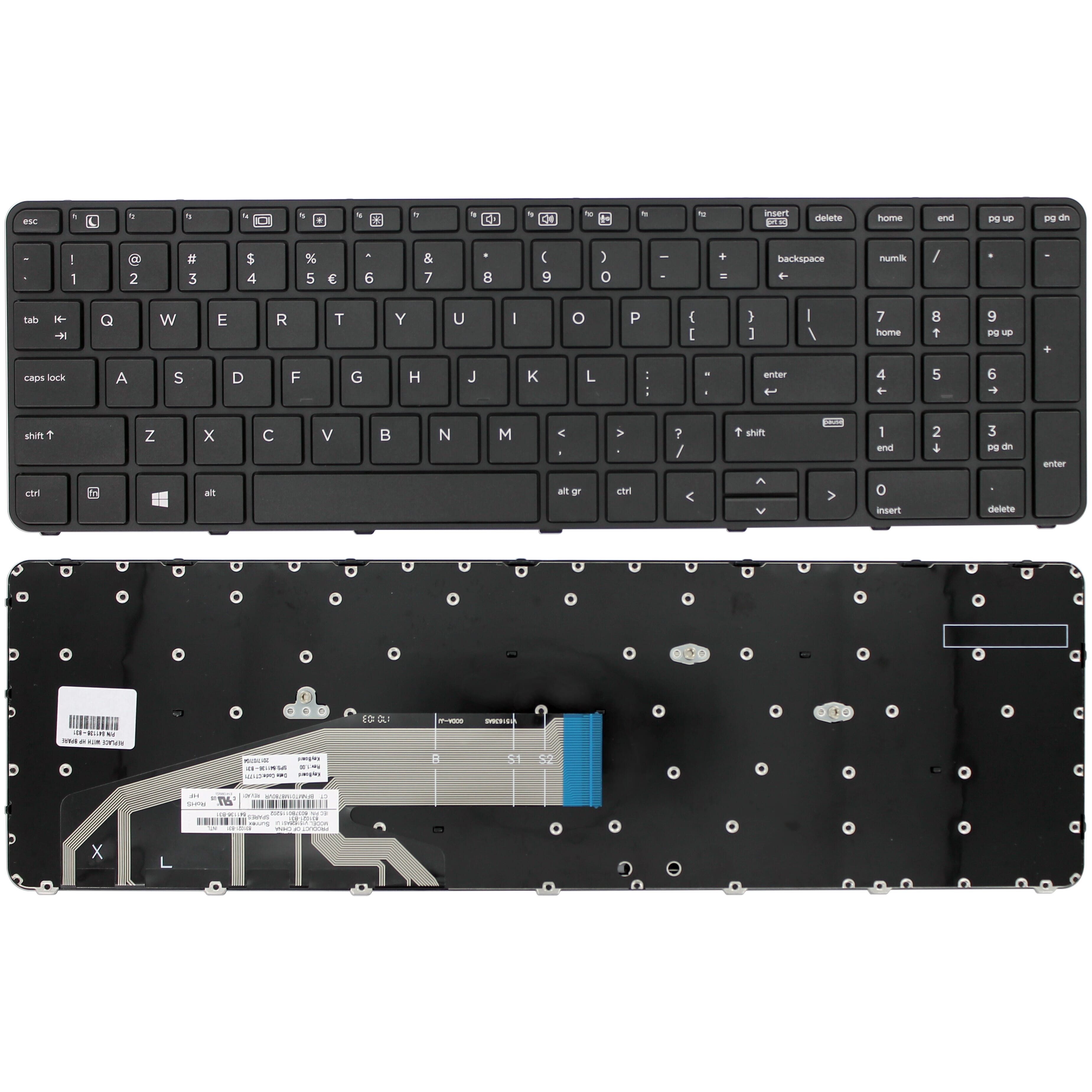 HP Laptop Keyboard Qwerty US