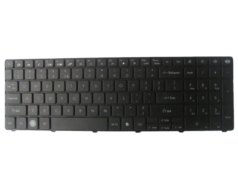 Acer  Laptop Tastatur BE  schwarz  incl. Rahmen  silber