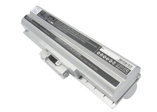 Laptop Battery 6600mAh Zilver Extended