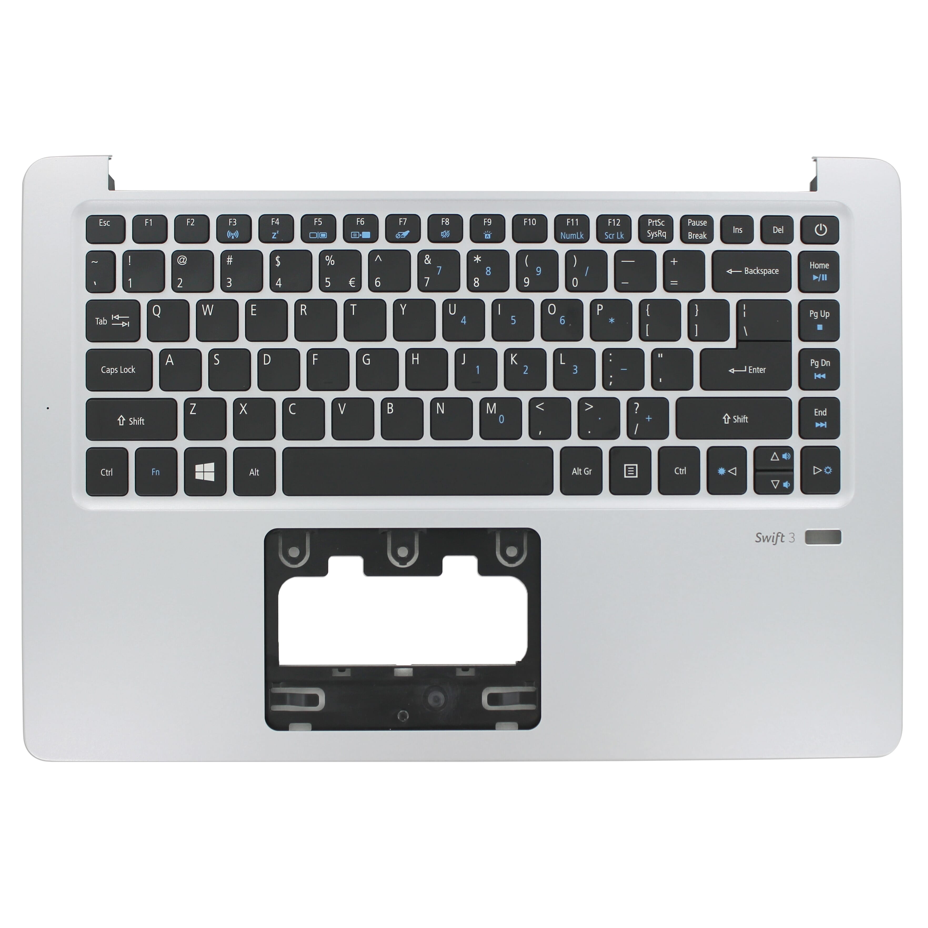 Acer Laptop Toetsenbord Qwerty US + Top Cover - Zilver