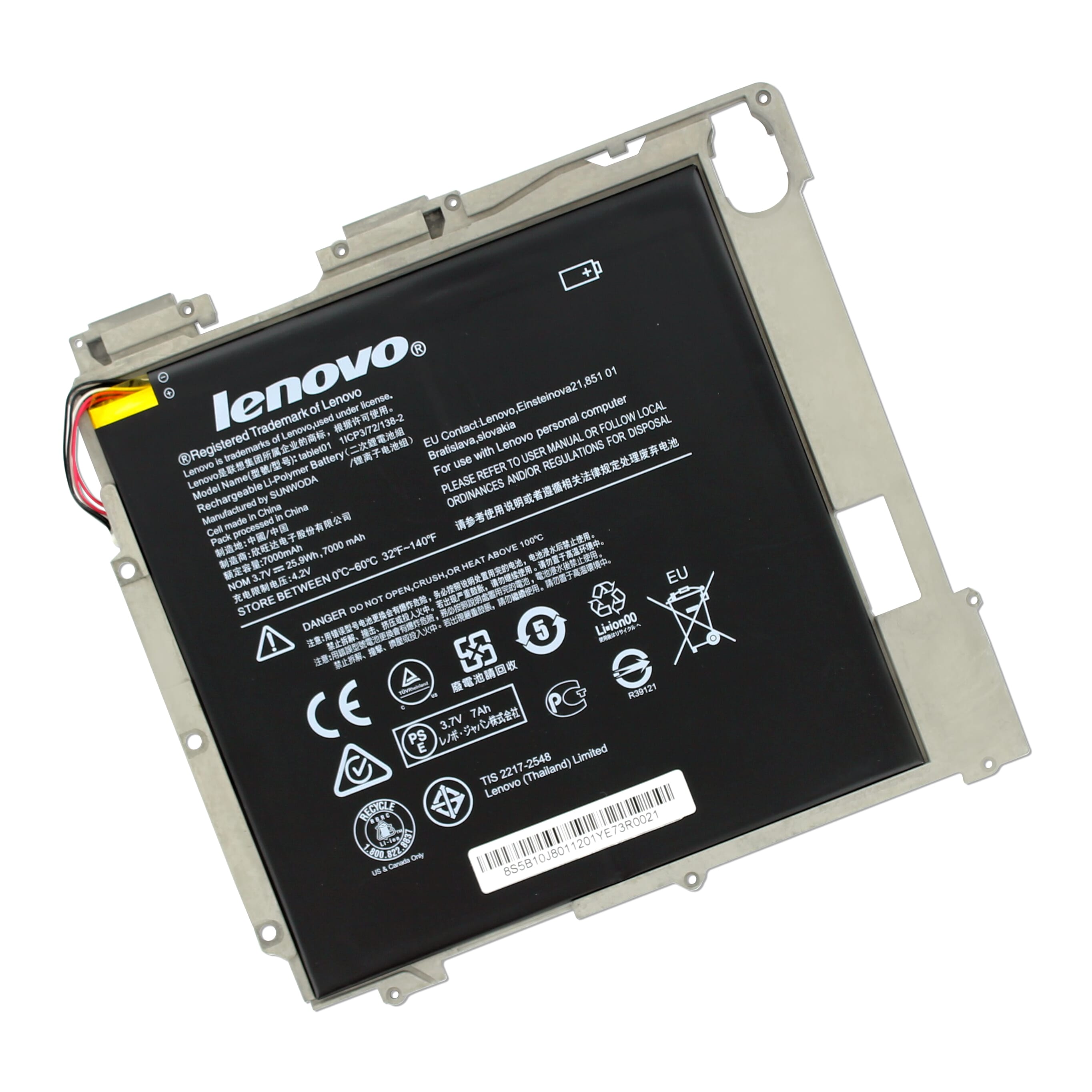 Lenovo Batterie Ordinateur Portable incl. Bracket 7000mAh