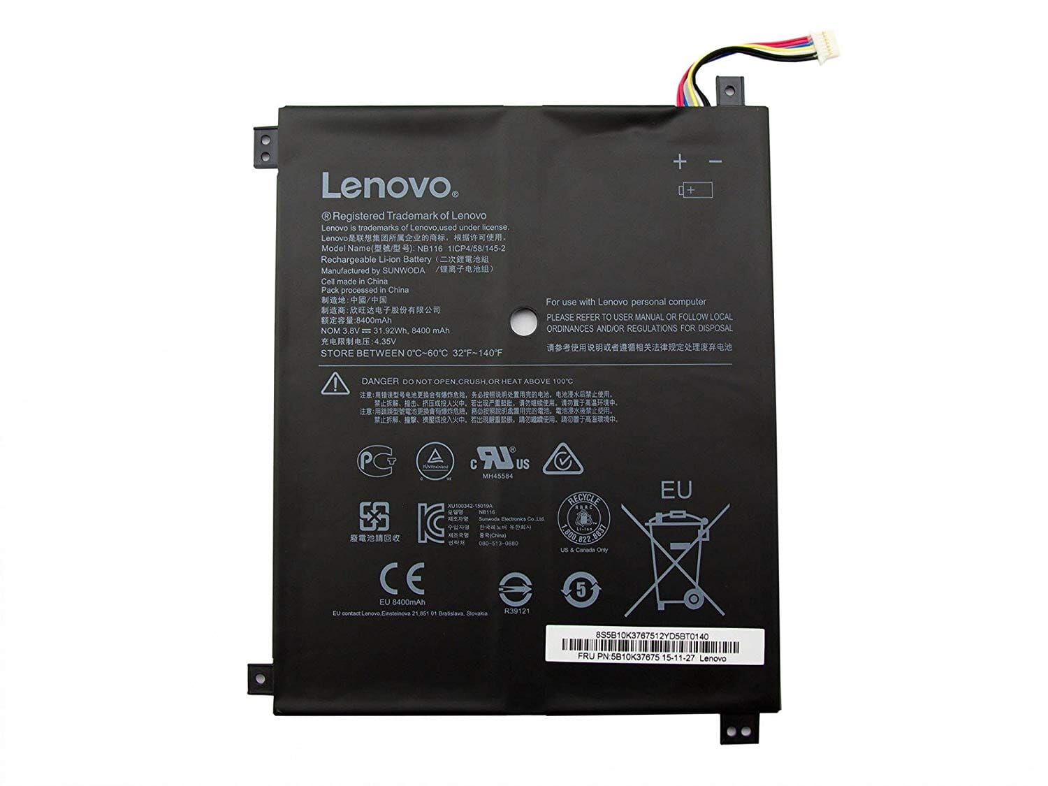 Lenovo Batterie Ordinateur Portable 8400mAh