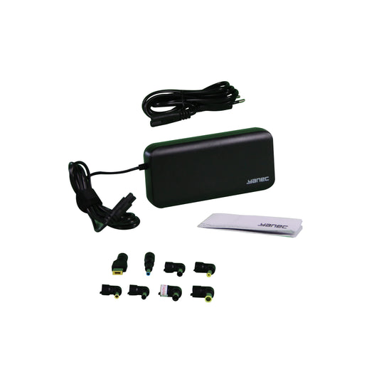 Yanec Universal Laptop AC Adapter 90W with 8 tips - Black