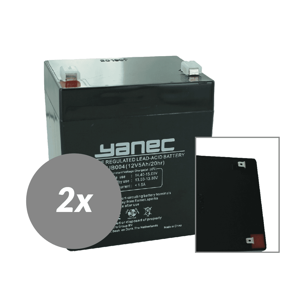 Yanec UPS Batterij Vervangingsset RBC20 (Excl. Kabels)