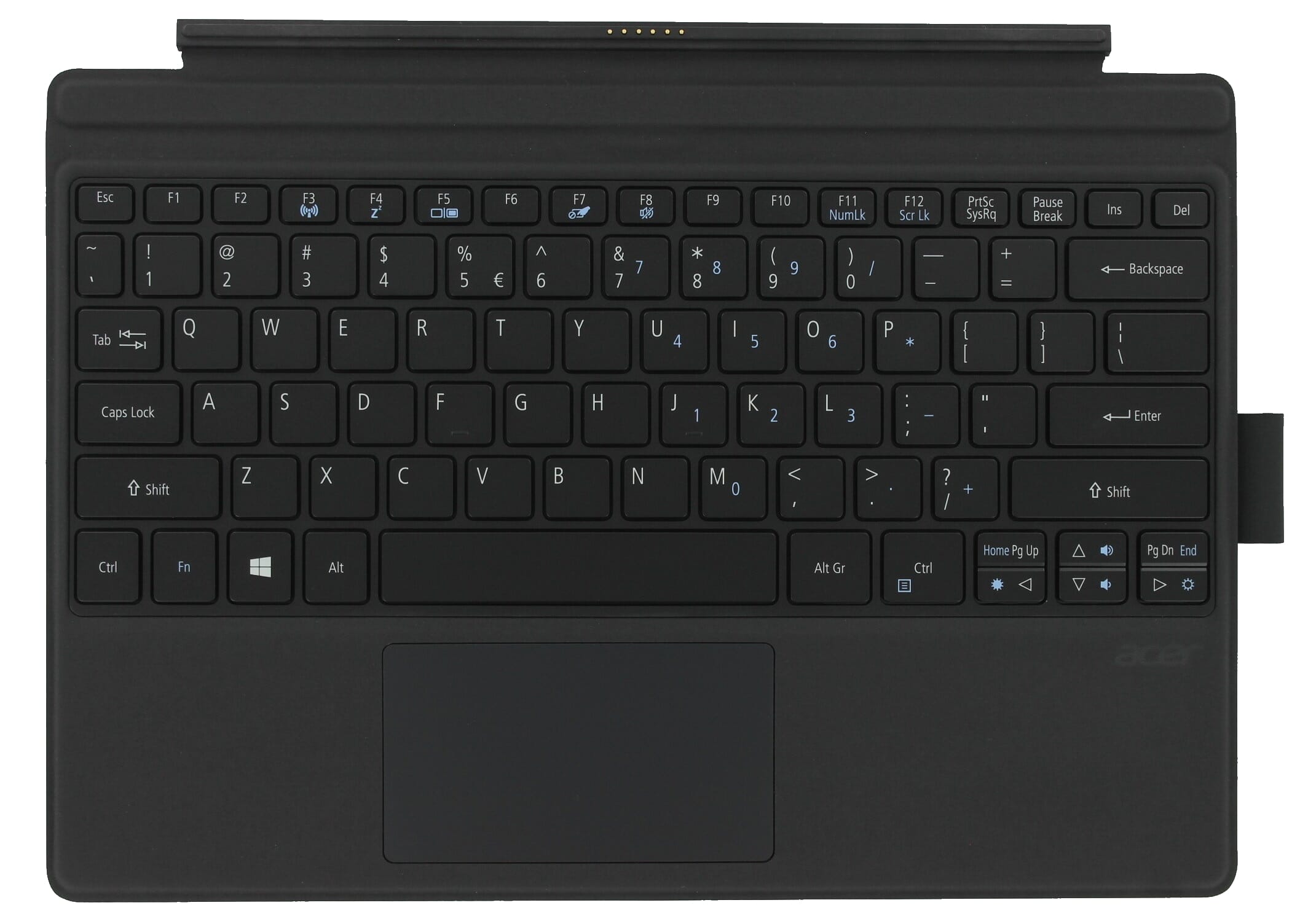 Acer Laptop Toetsenbord Qwerty US + Top Cover, Touchpad