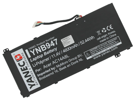 Yanec batterie d'ordinateur portable 4600 mAh