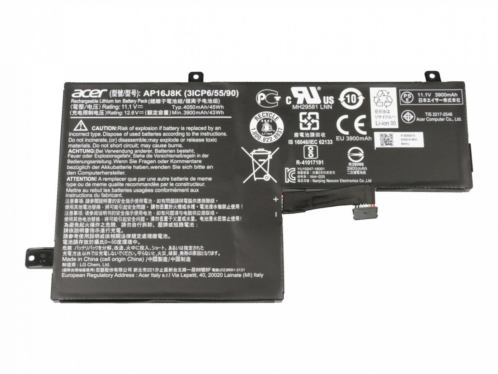 Acer Laptop Accu 3980mAh