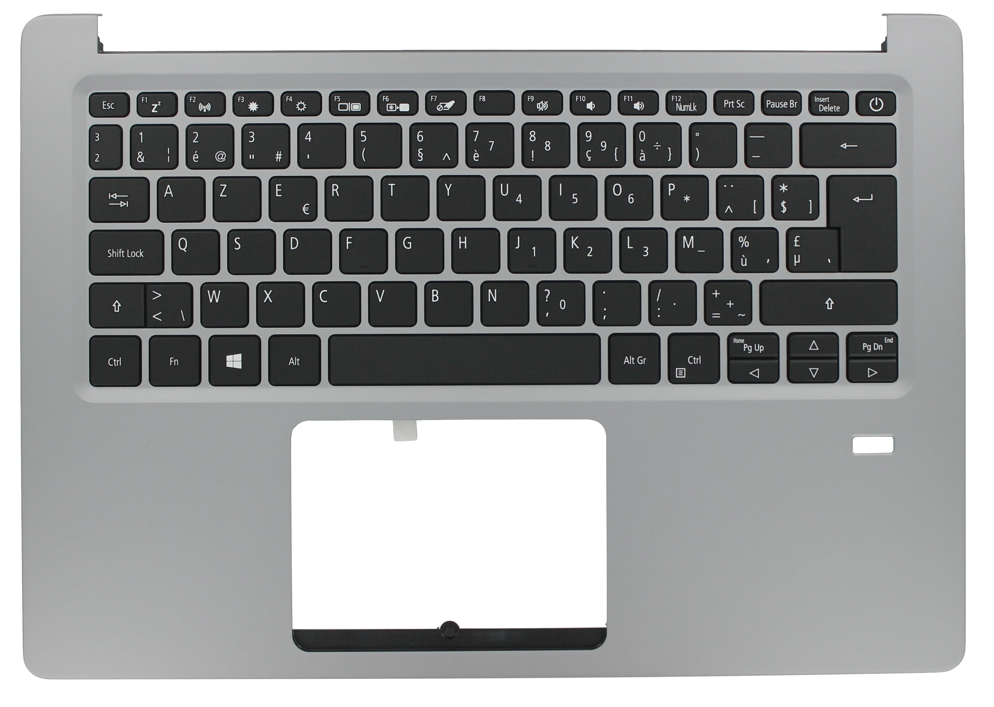 Acer Laptop Toetsenbord Azerty BE + Top Cover - Zilver