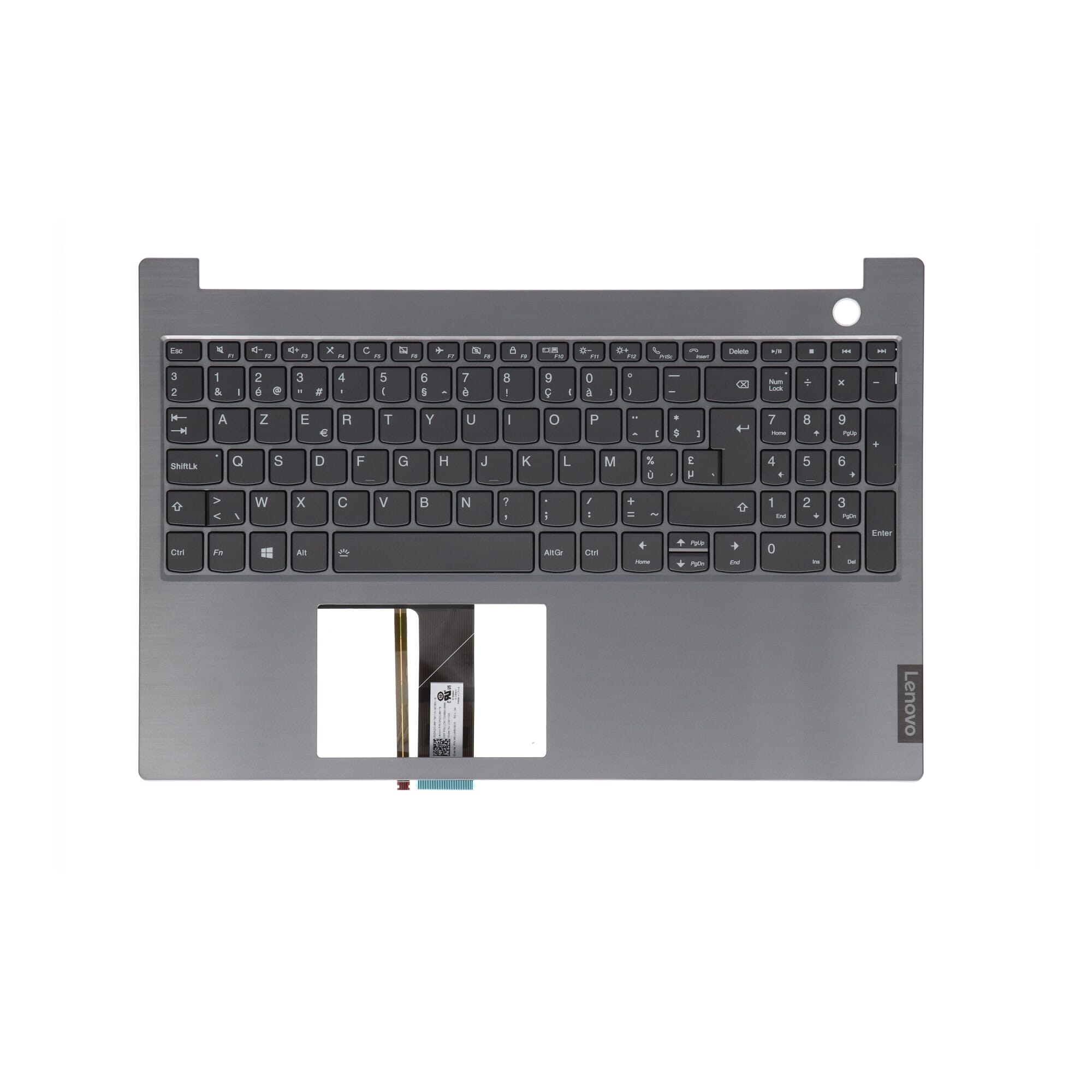 Lenovo Laptop Toetsenbord Azerty BE + Top Cover - Zilver