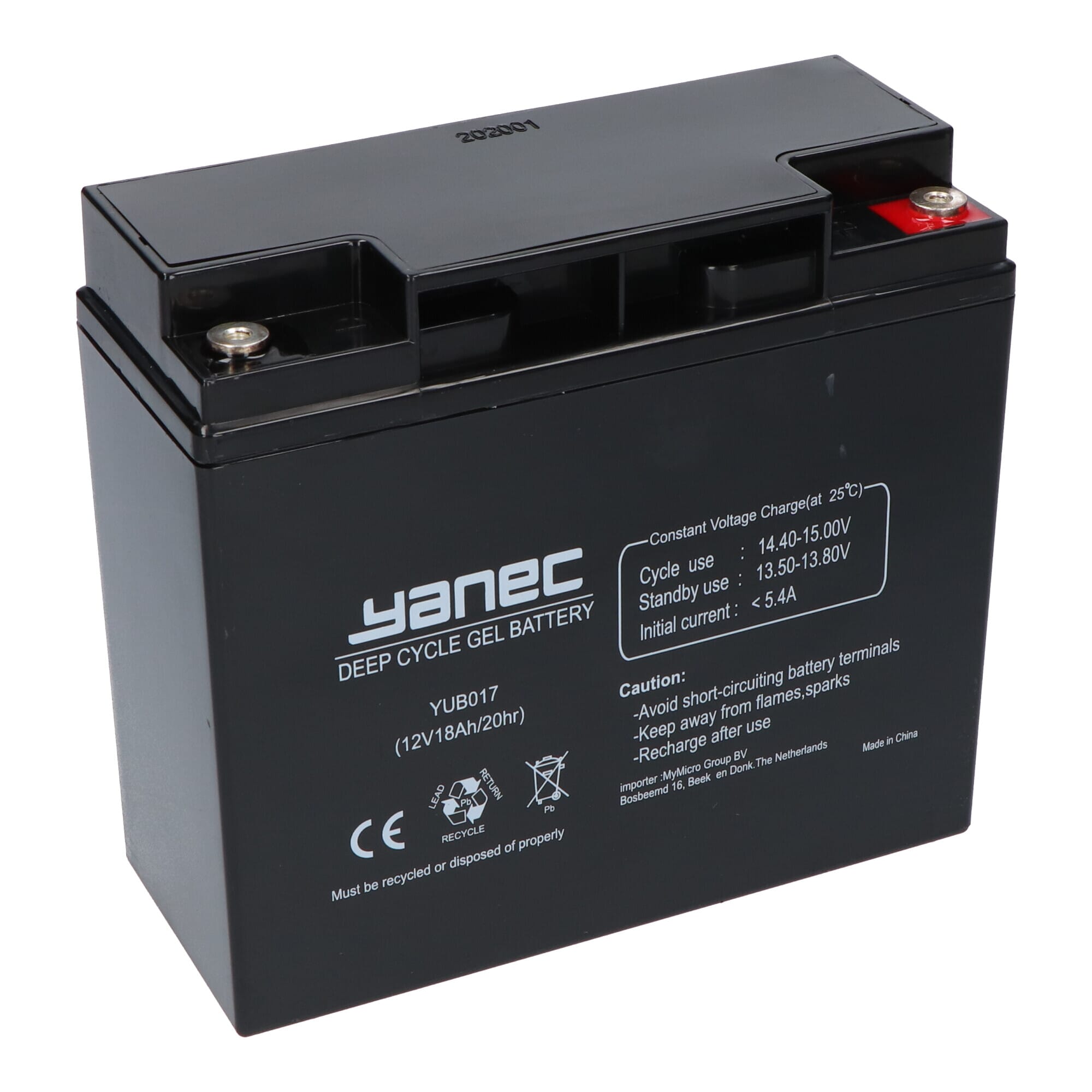 Batterie Gel Yanec 12V 18Ah