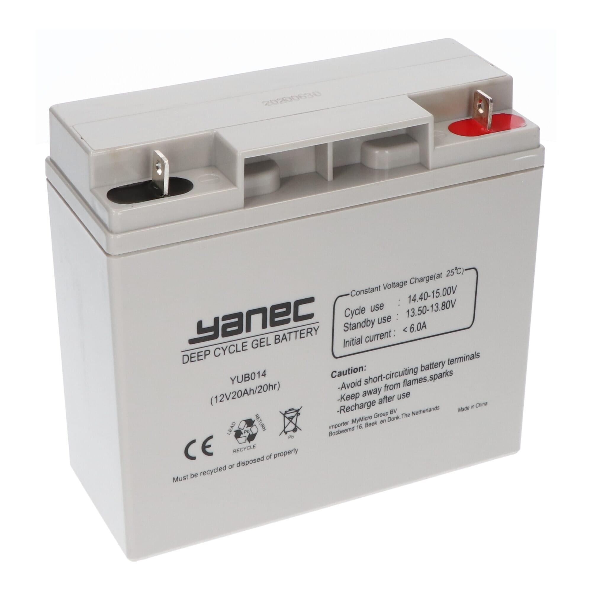 Yanec Gel Akku 12V 20Ah