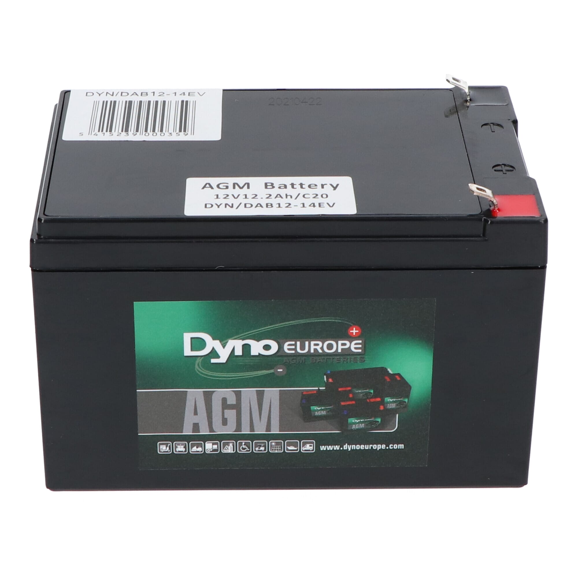 Dyno AGM Accu 12V 16.4Ah (cyclisch gebruik)