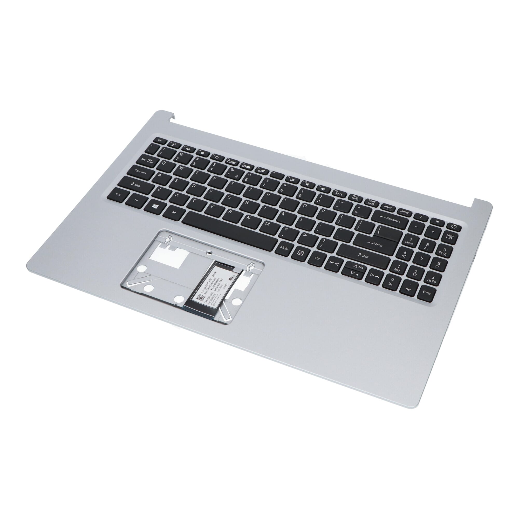 Acer Laptop Toetsenbord Qwerty US + Top Cover - Zilver