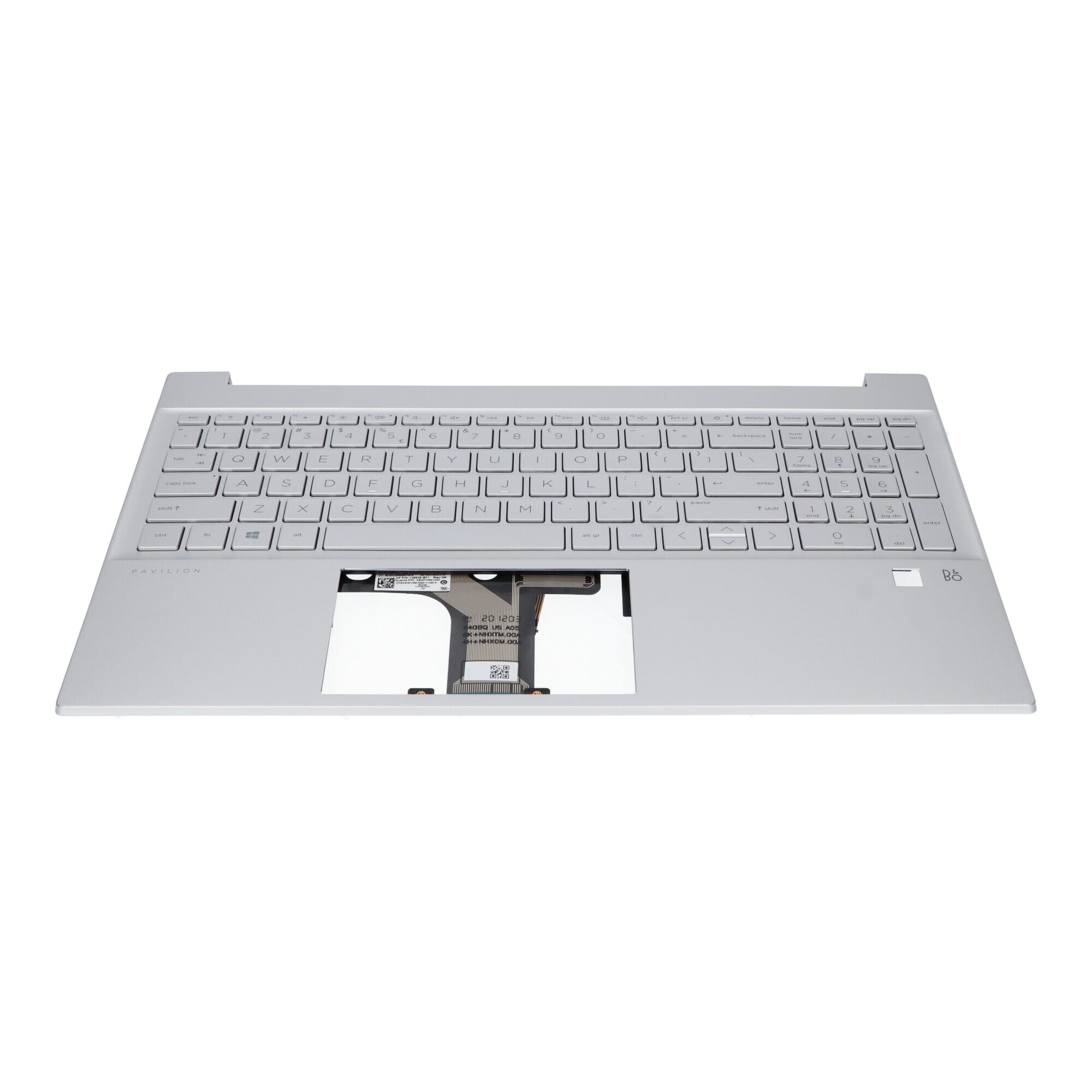 HP Laptop Toetsenbord Qwerty US + Top Cover, BL - Zilver