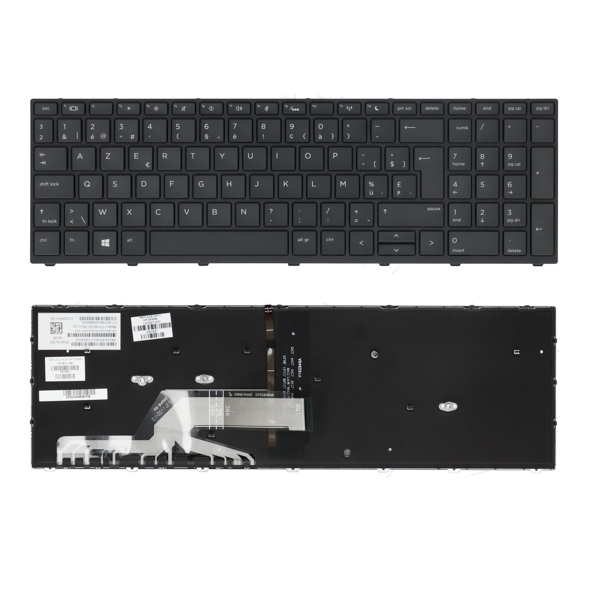 HP Laptop Toetsenbord Azerty BE + Backlight