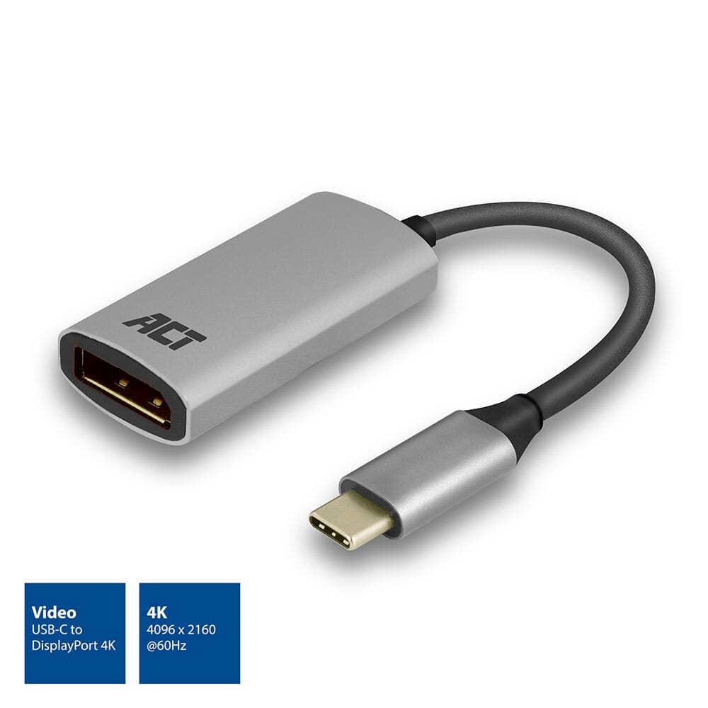 ACT USB-C naar DisplayPort female adapter 4K