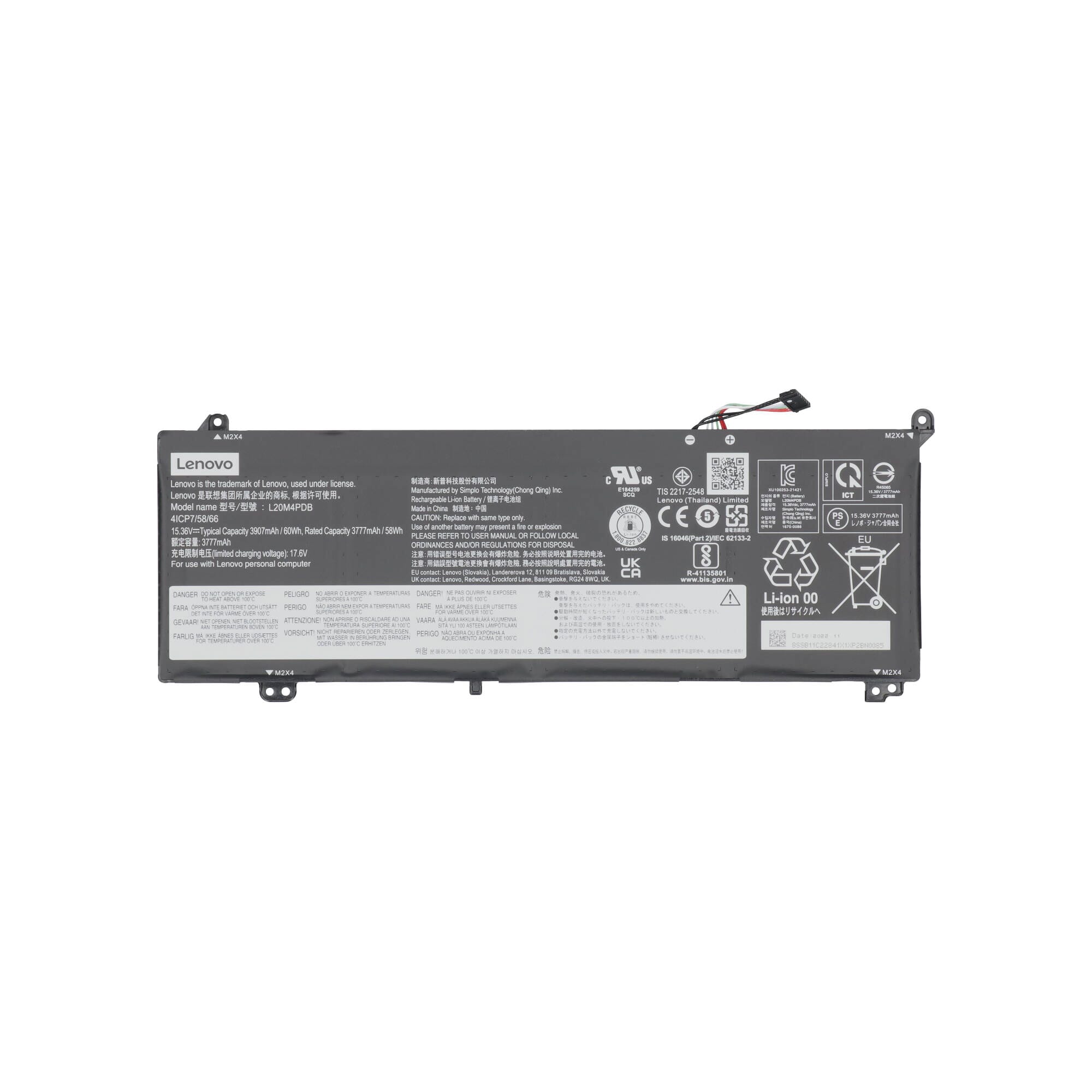 Lenovo Laptop Accu 3770 mAh