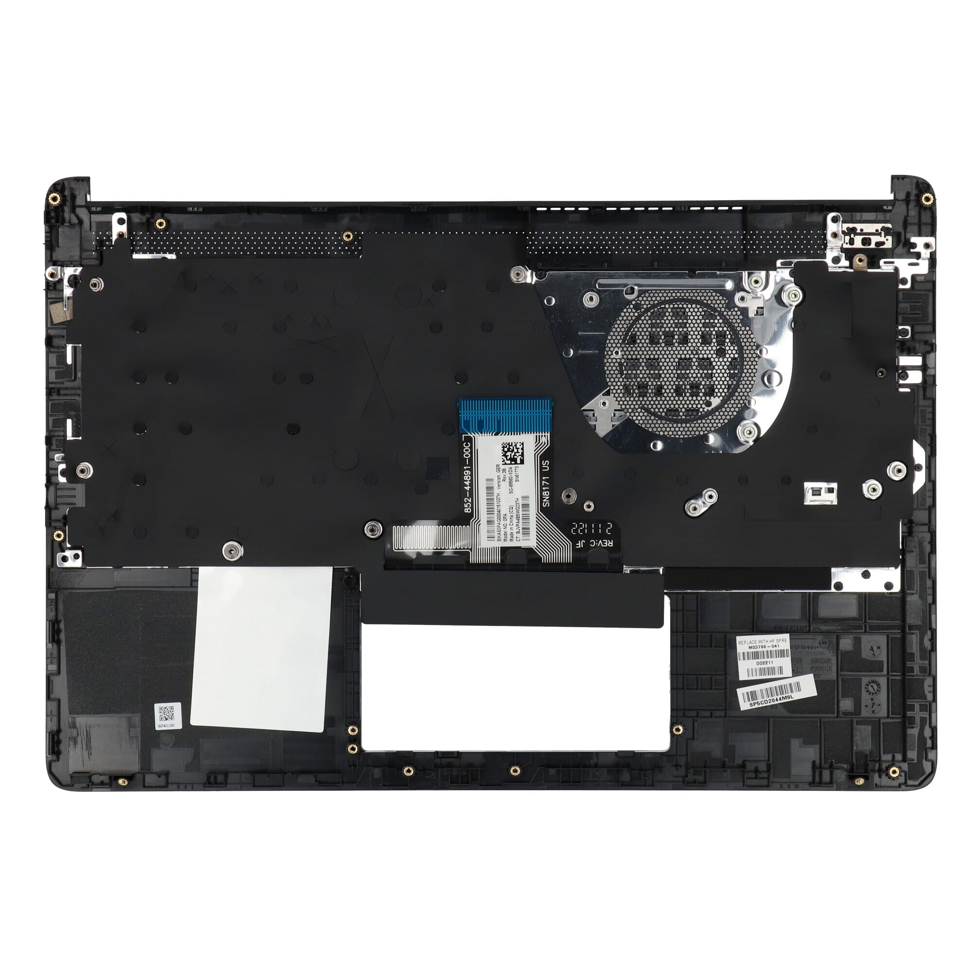 HP Laptop Toetsenbord Qwertz DE + Top Cover - Zwart