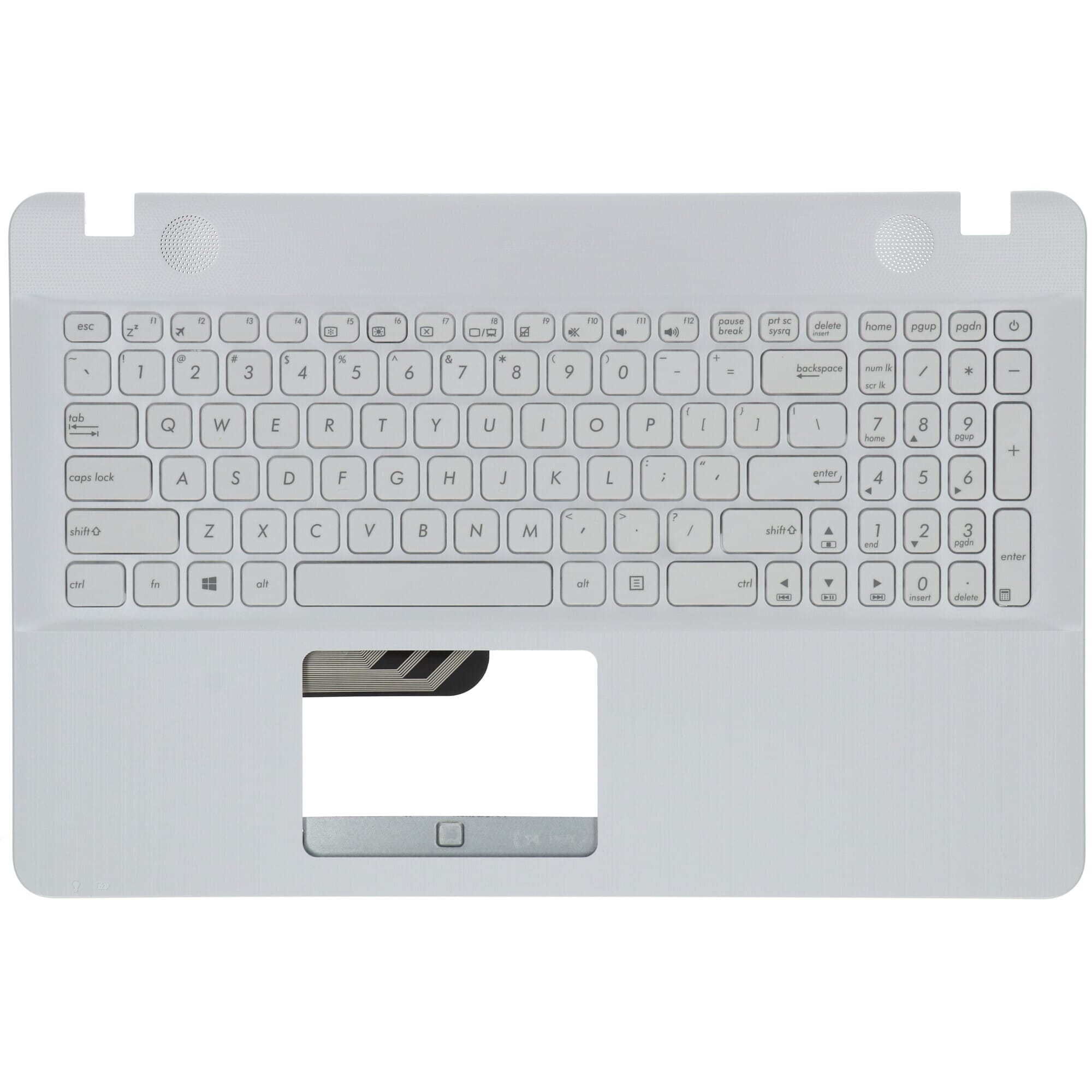 Asus Laptop Toetsenbord Qwerty US + Top Cover, Wit