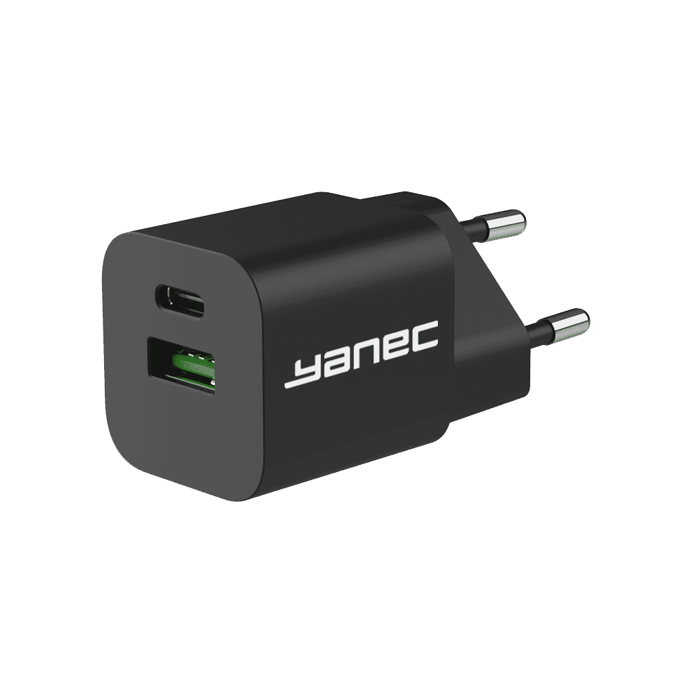 Yanec Compact GaN charger USB-A USB-C 30W