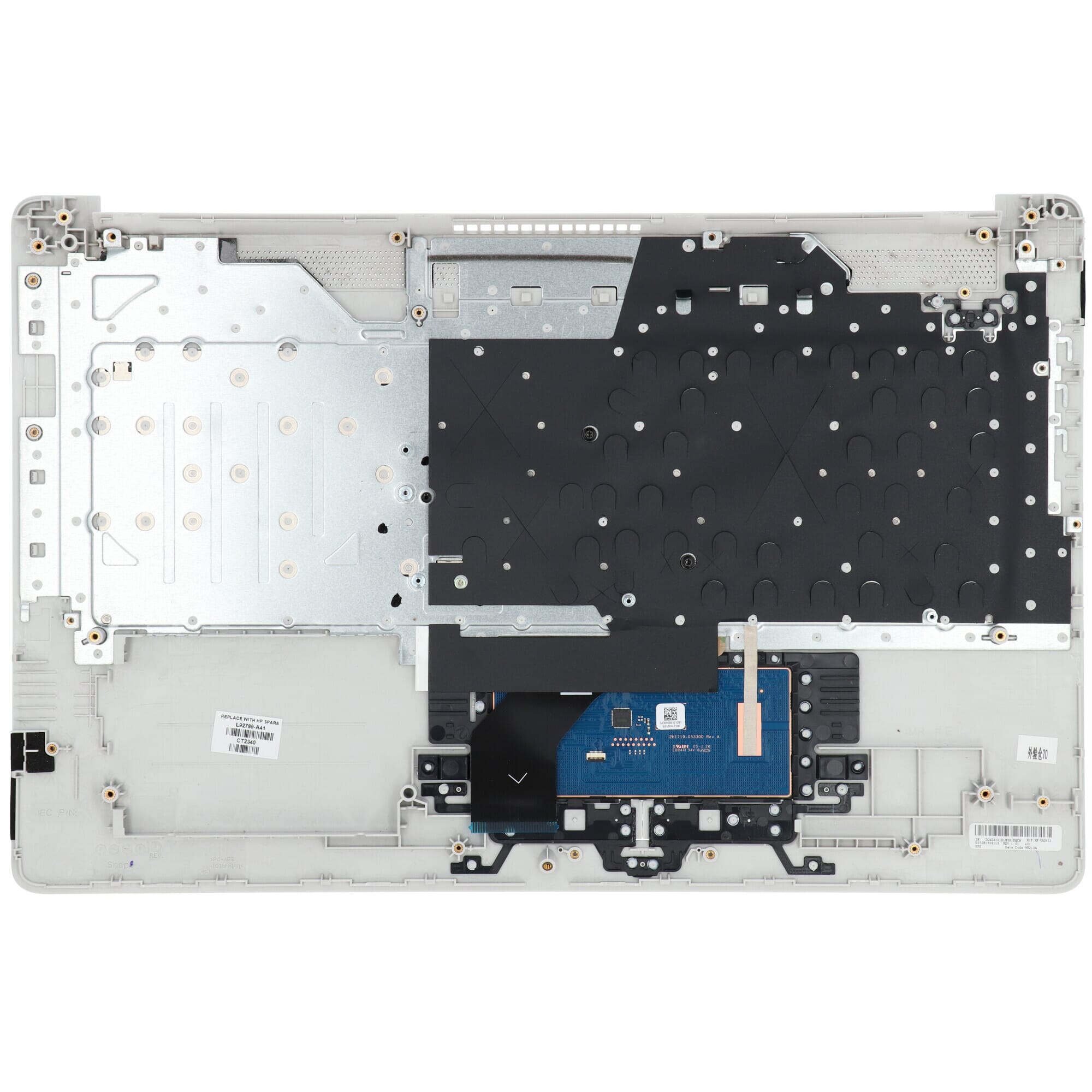 HP Laptop Toetsenbord Azerty BE + Top Cover - Zilver