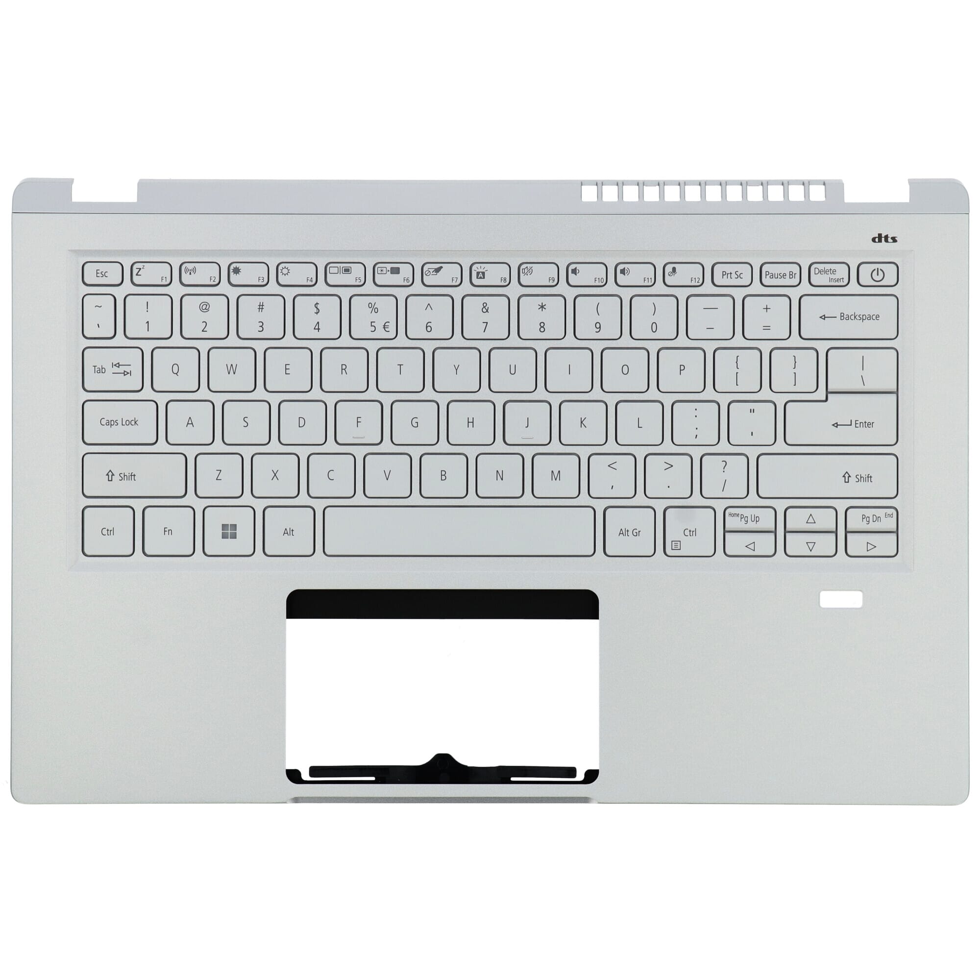 Acer Laptop Toetsenbord Qwerty US + Top Cover, BL - Zilver