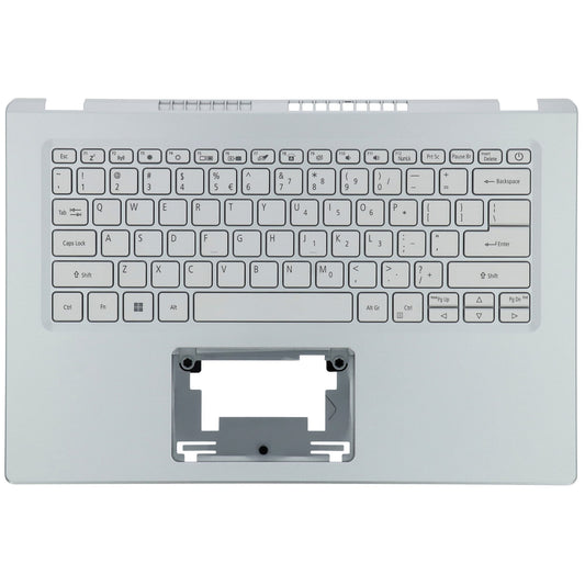 Acer Laptop Toetsenbord Qwerty US + Top Cover, BL - Zilver