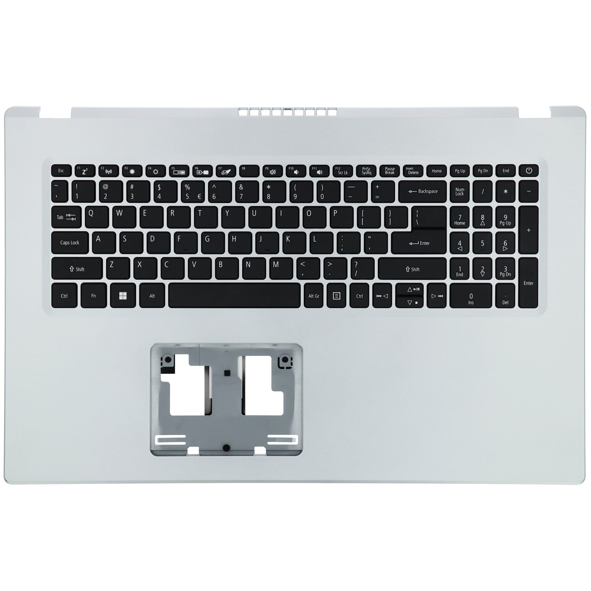 Acer Laptop Toetsenbord Qwerty US + Top Cover - Zilver