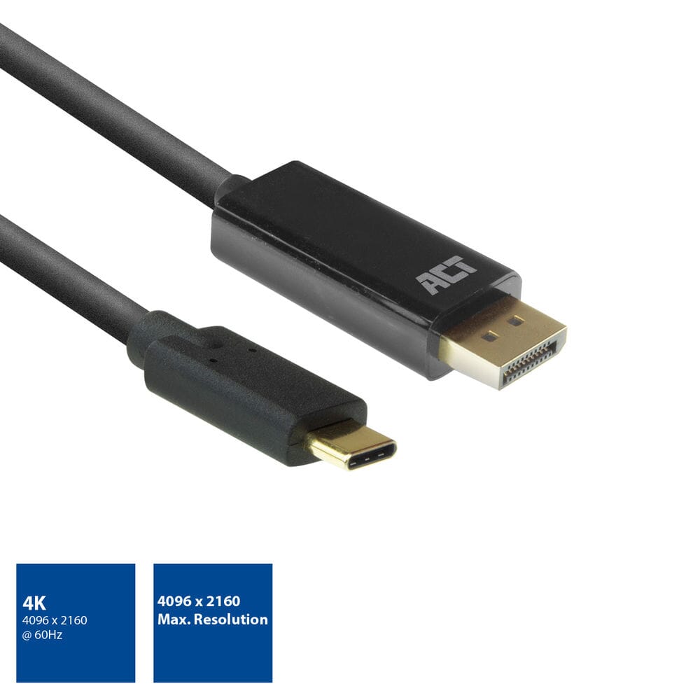 ACT USB-C naar DisplayPort kabel 2 meter