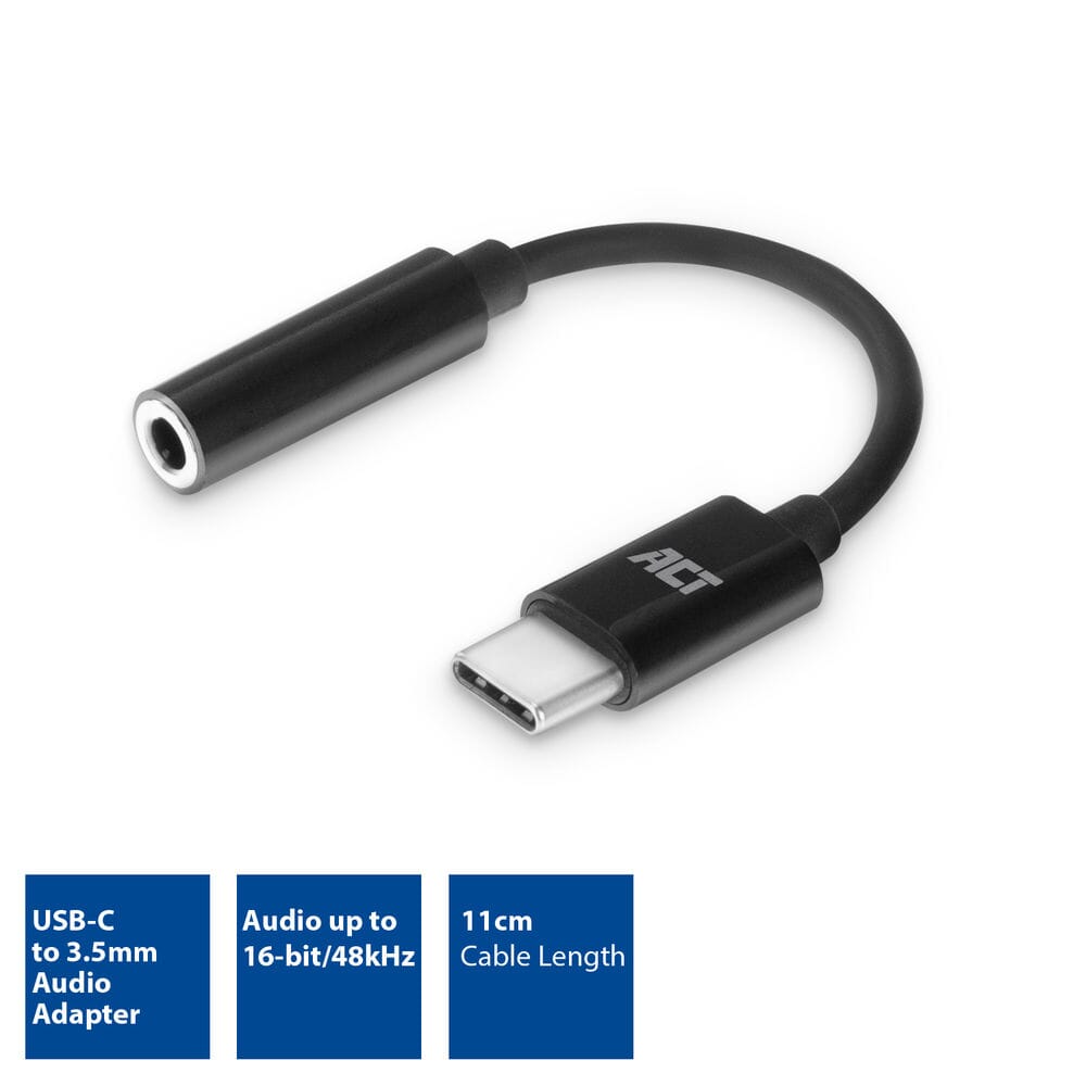 ACT USB-C naar 3.5mm jack audio adapter