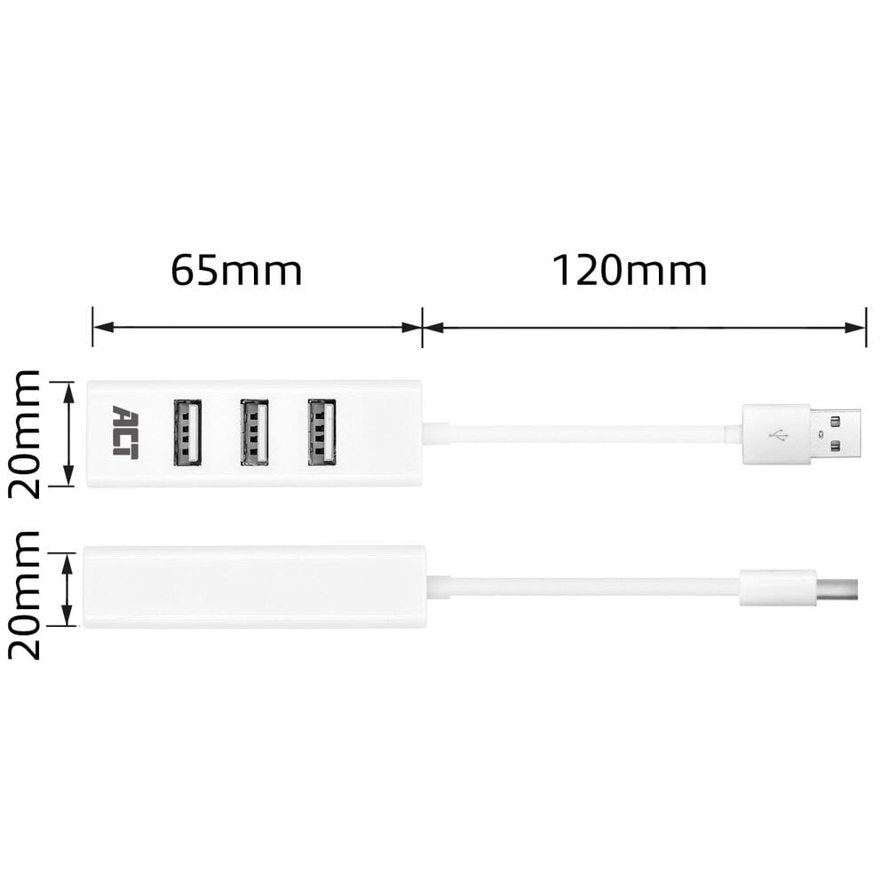 ACT USB hub 4 poorts USB-A