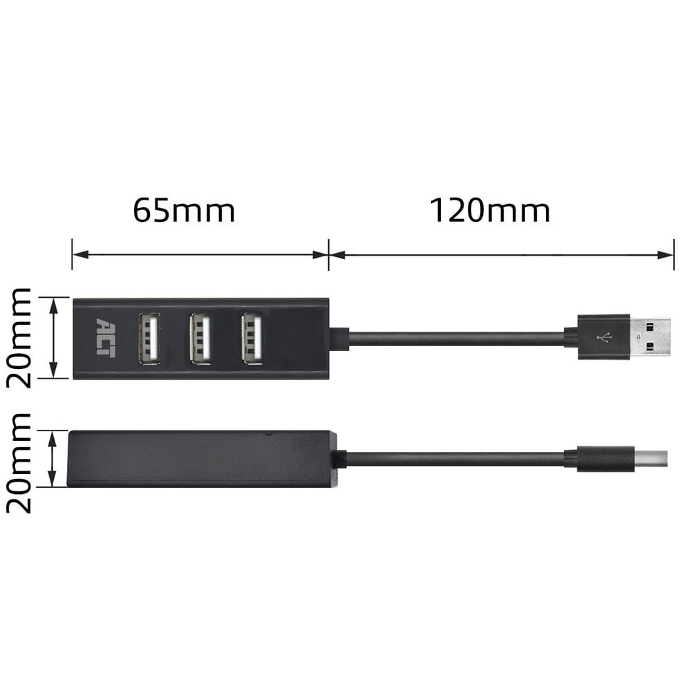 ACT USB hub 4 poorts USB-A