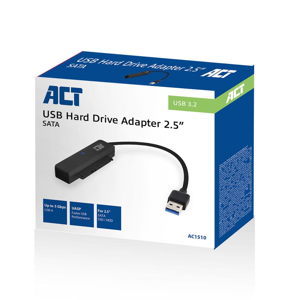 ACT USB adapterkabel naar 2,5 inch SATA HDD/SSD