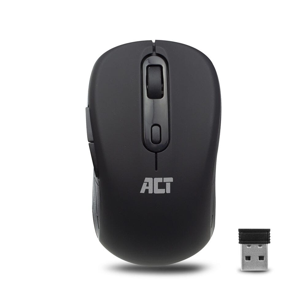 ACT Draadloze muis, USB nano-ontvanger, 1600 dpi, zwart