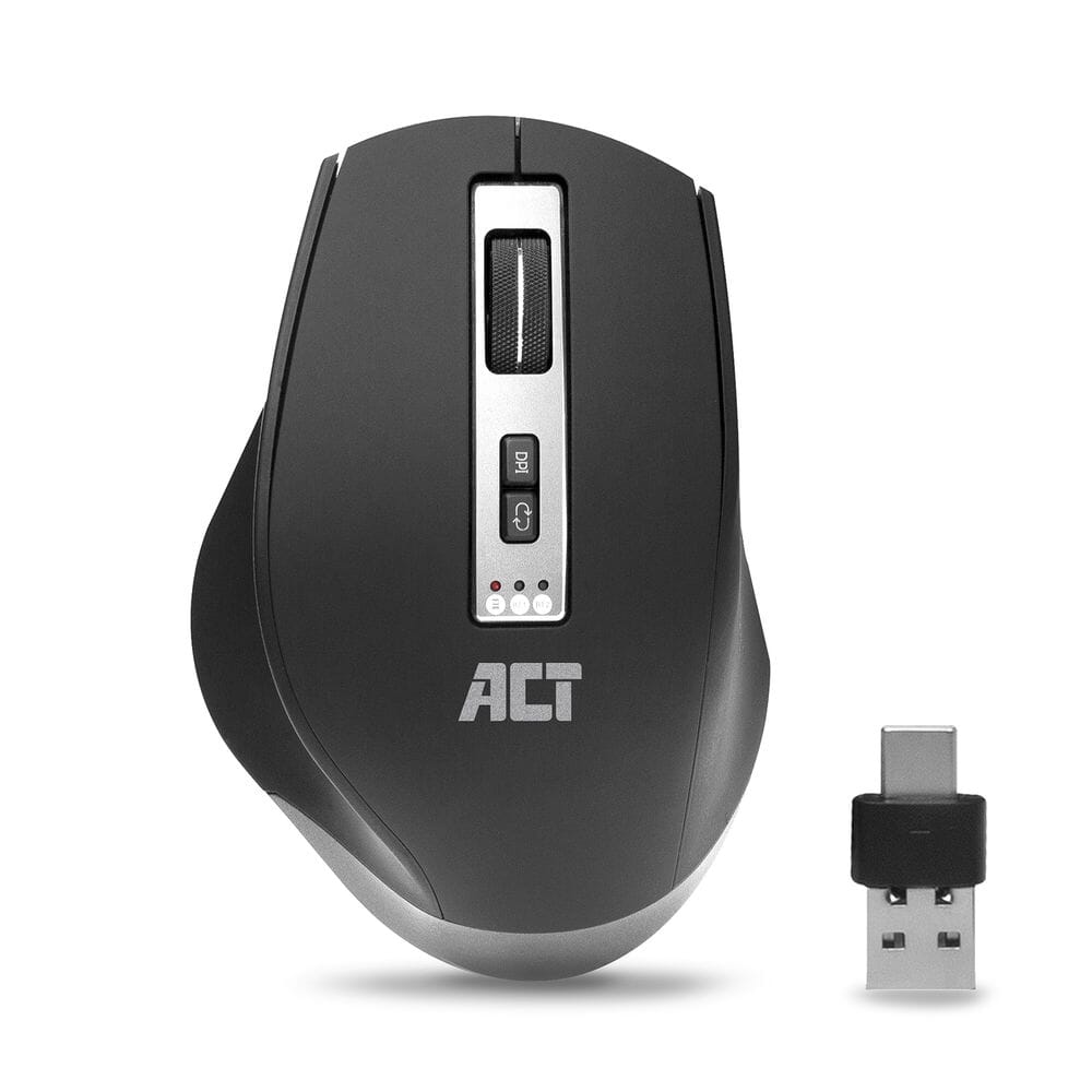 ACT Draadloze Multi-Connect Bluetooth Muis zwart