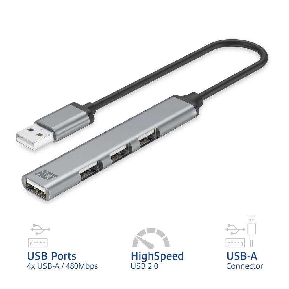 USB-A hub 2.0, 4 port USB-A