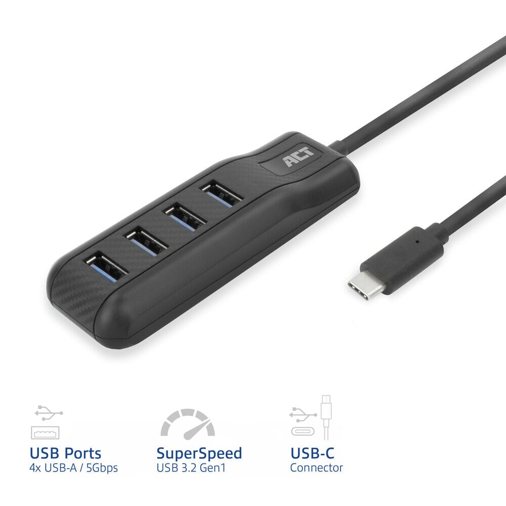 USB-C hub 3.0, 4 port USB-A