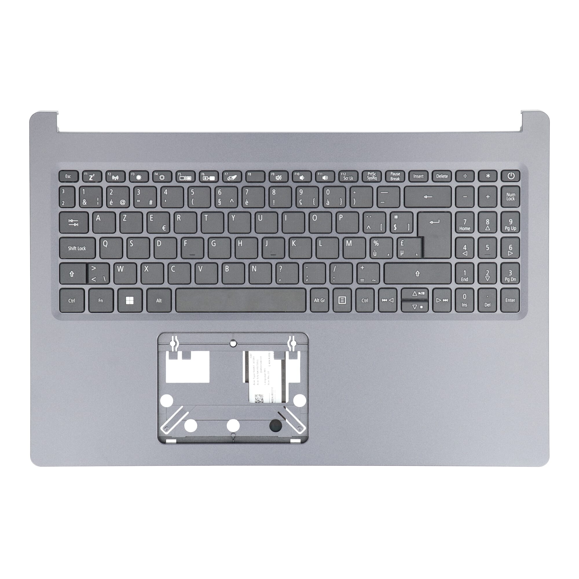 Acer Laptop Toetsenbord Azerty BE + Top Cover - Zwart