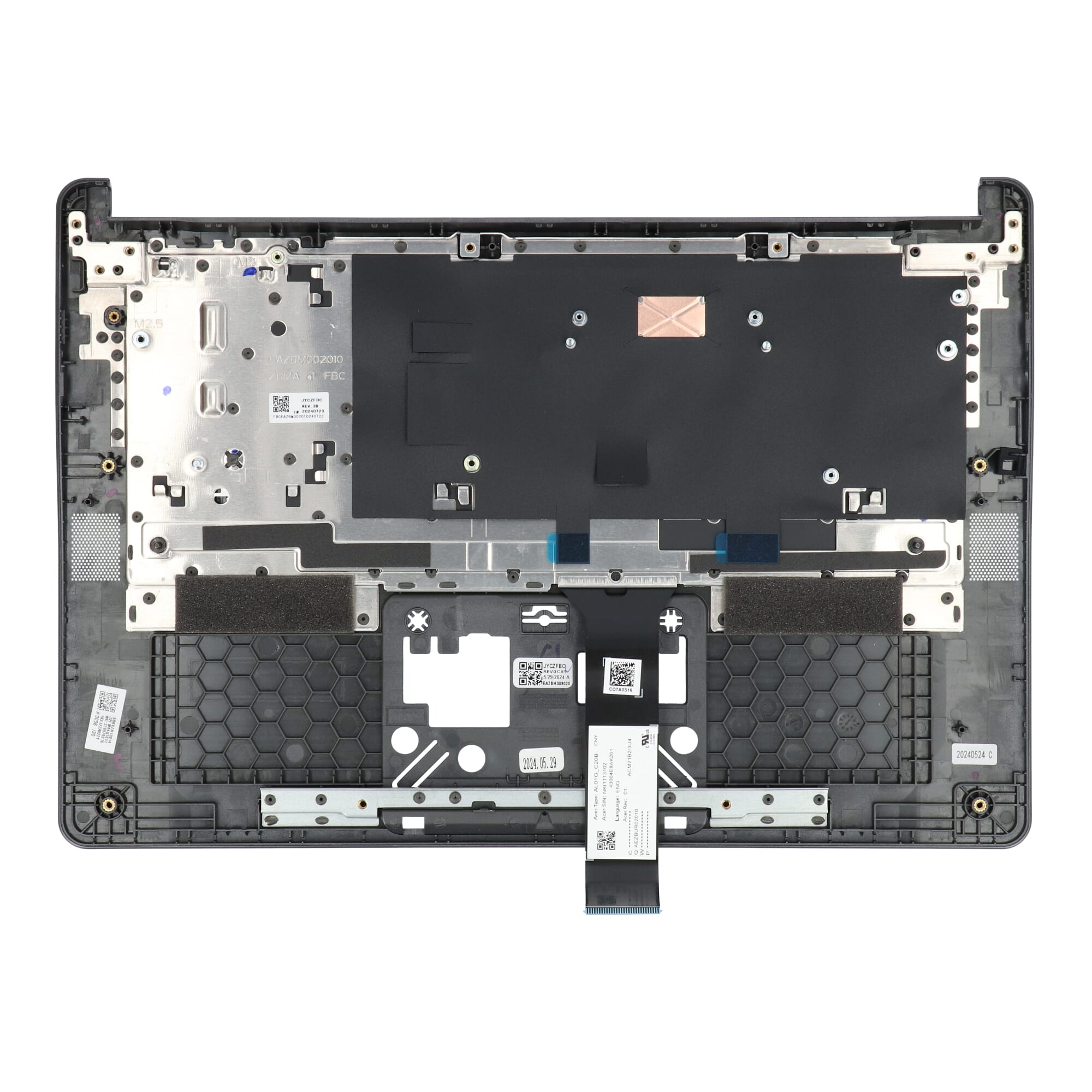 Acer Laptop Toetsenbord Qwerty US + Top Cover - Grijs