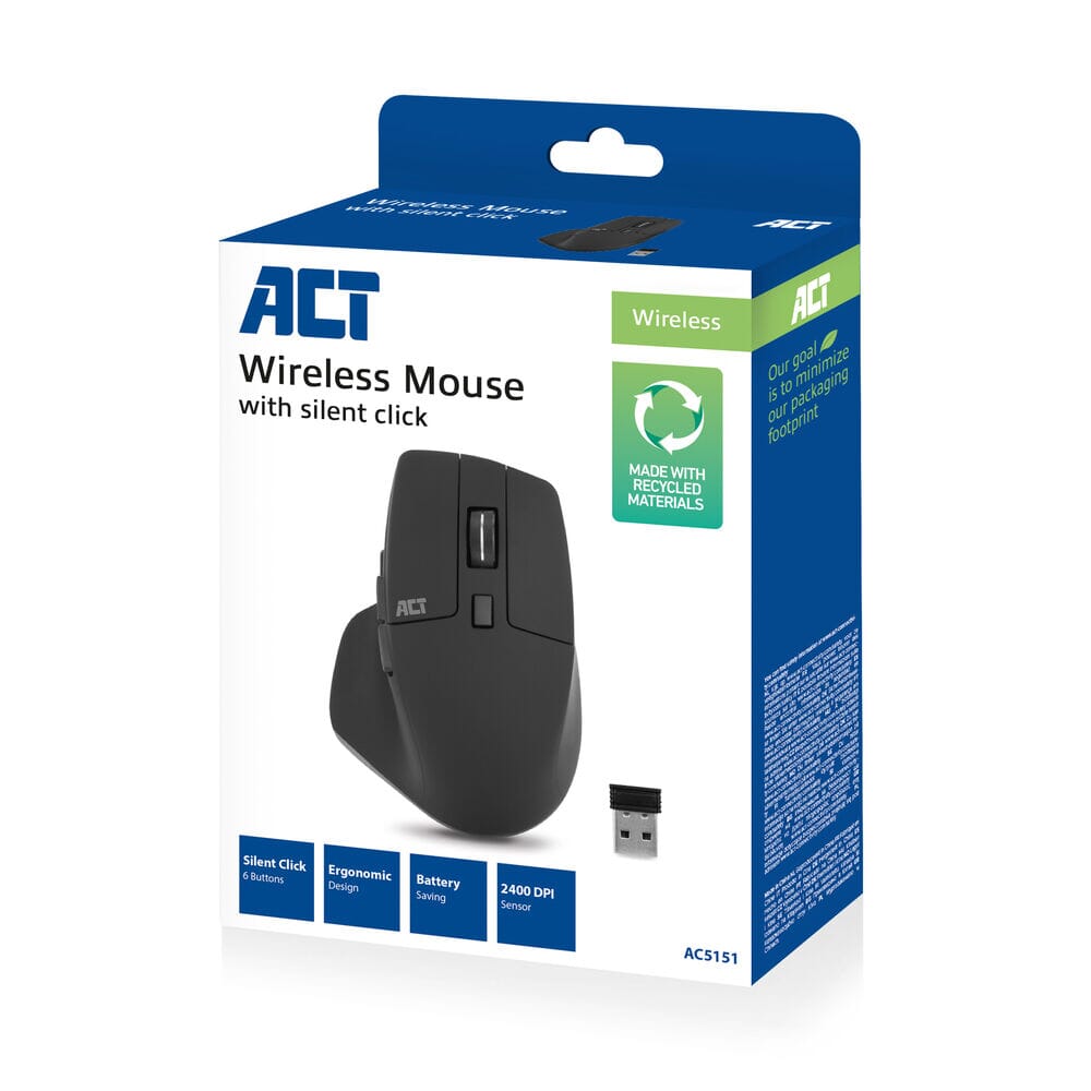 ACT Wireless mouse 2400 DPI with silent click