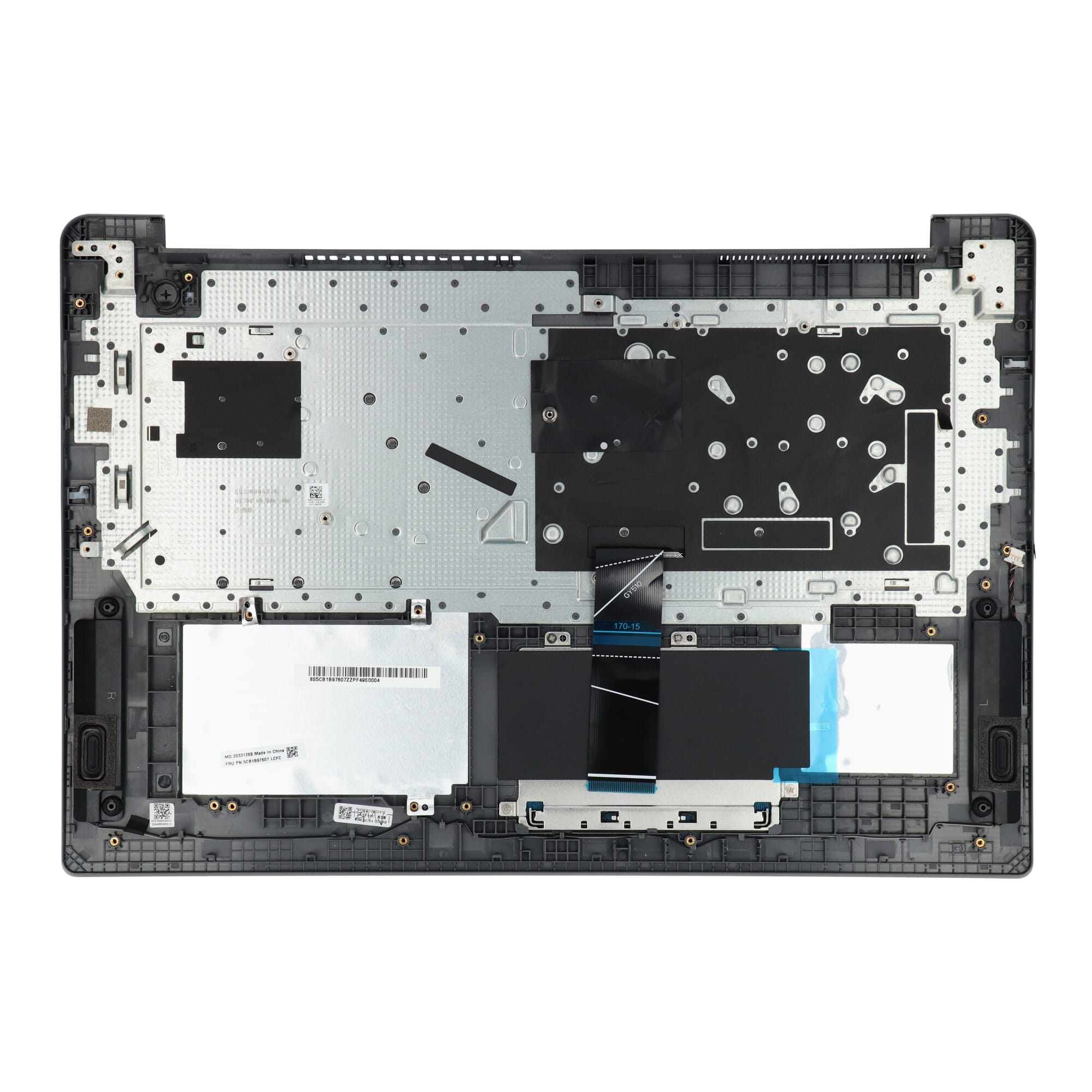 Lenovo Laptop Toetsenbord Qwerty US + Top Cover Grijs