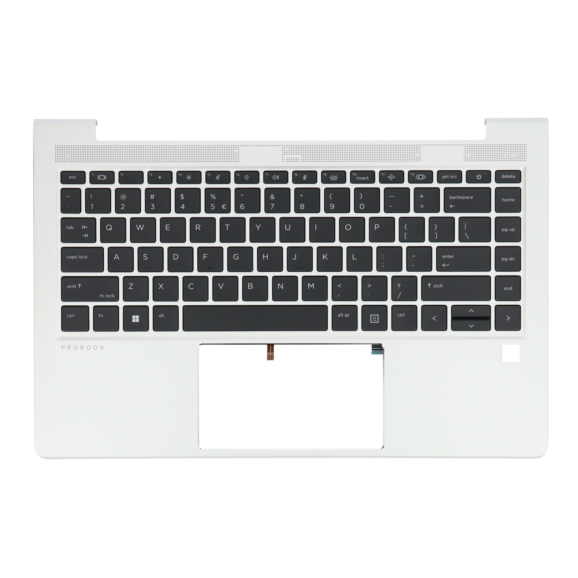 HP Laptop Toetsenbord Qwerty US + Top Cover, BL - Zilver