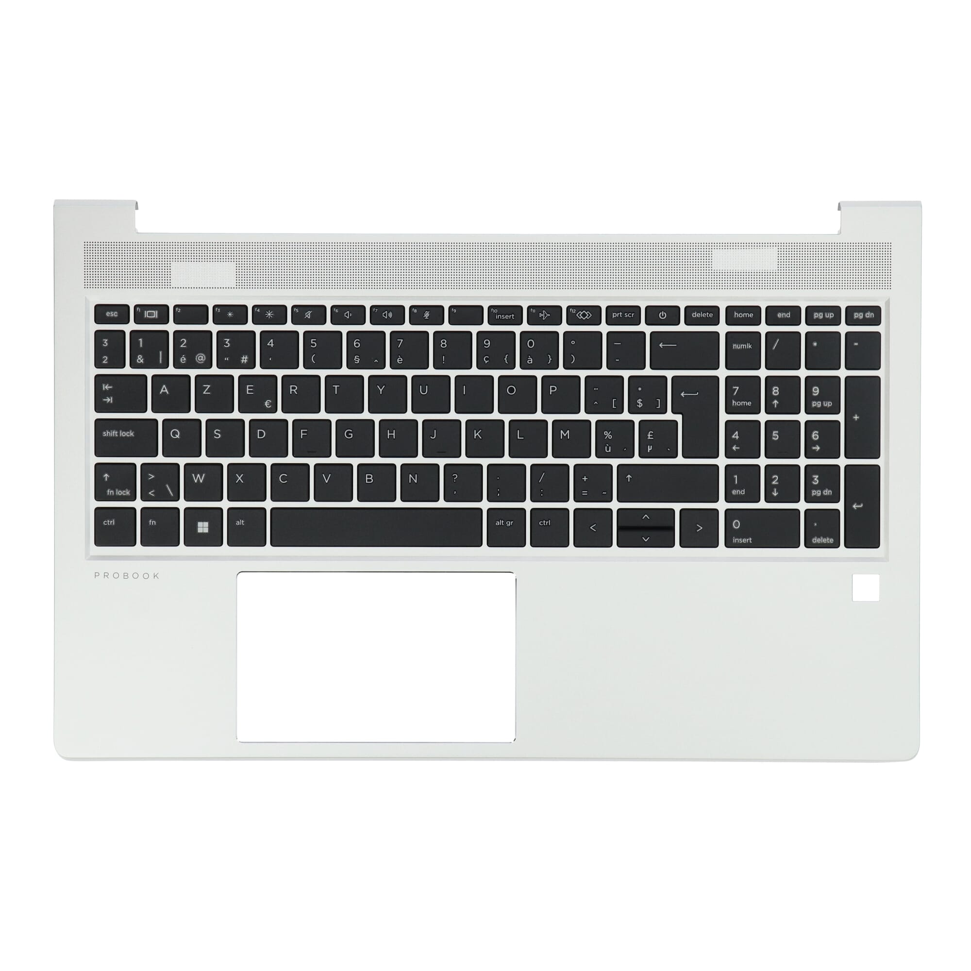 HP Laptop Toetsenbord Azerty BE + Top Cover - Zilver